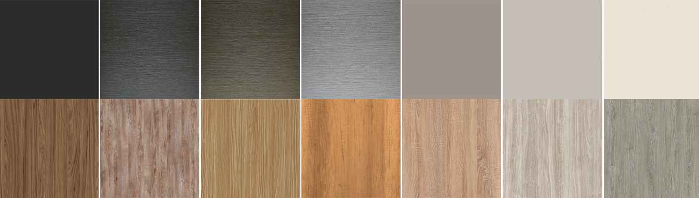 Doors: Available in all Arya, Effe, Esso, Etna, Luna, Lago, Mia, Neo, Otto, Pica, Petra, Seta, Terra, Vera door colors.